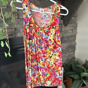CAbi Multicolor Floral Racerback Tank
